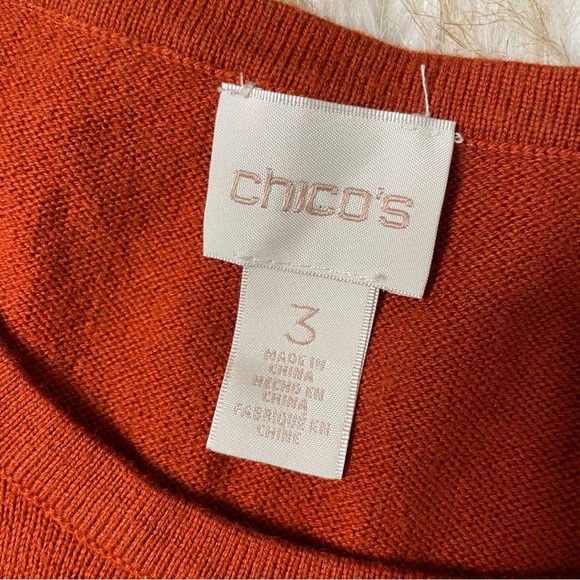 Chicos ribbed side panel silk blend sweater - Picture 5 of 8